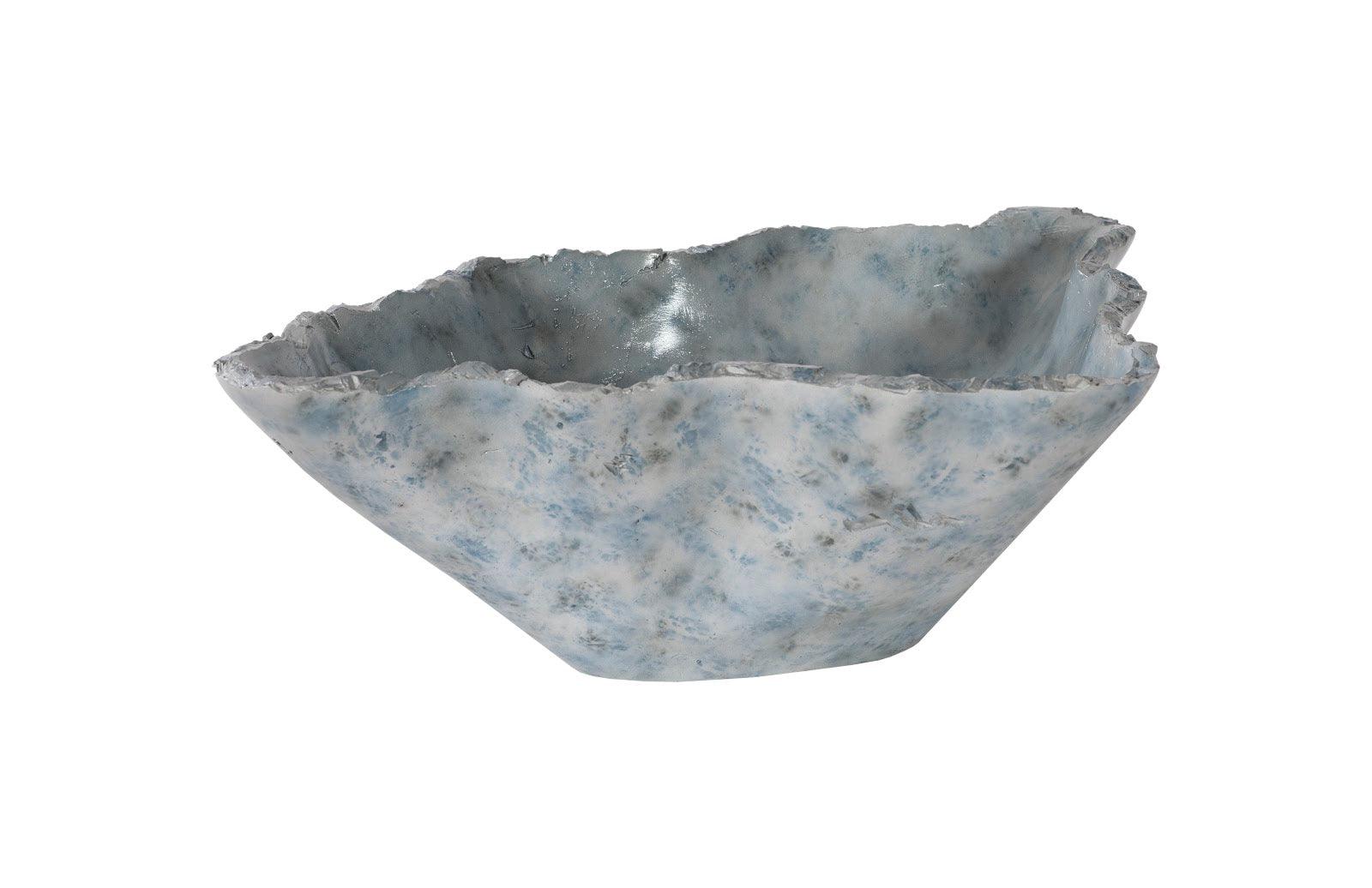 Phillips Collection Cast Blue Onyx Bowl, Faux Finish, Narrow DECORATIVE TRAYS, PLATES, + BOWLS