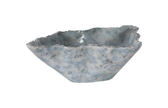 Phillips Collection Cast Blue Onyx Bowl, Faux Finish, Narrow DECORATIVE TRAYS, PLATES, + BOWLS