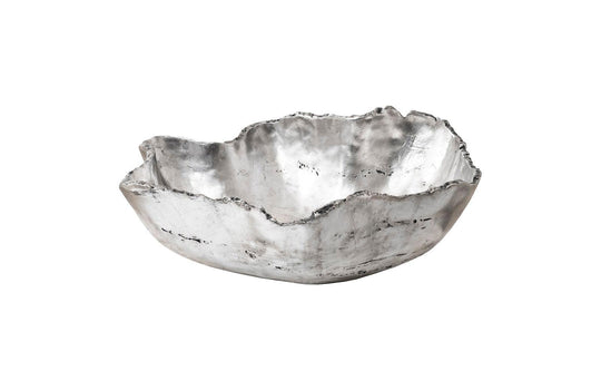 Phillips Collection Cast Onyx Bowl, Silver Leaf, Small DECORATIVE TRAYS, PLATES, + BOWLS