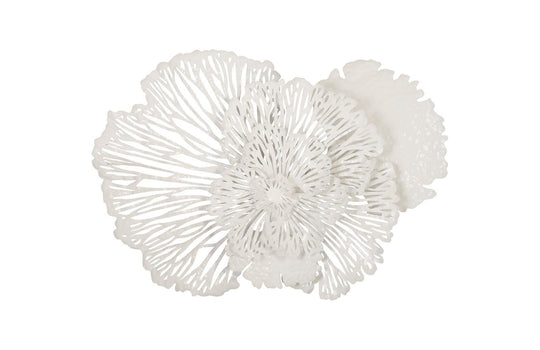 Phillips Collection Flower Wall Art, Medium, White, Metal WALL ACCENTS