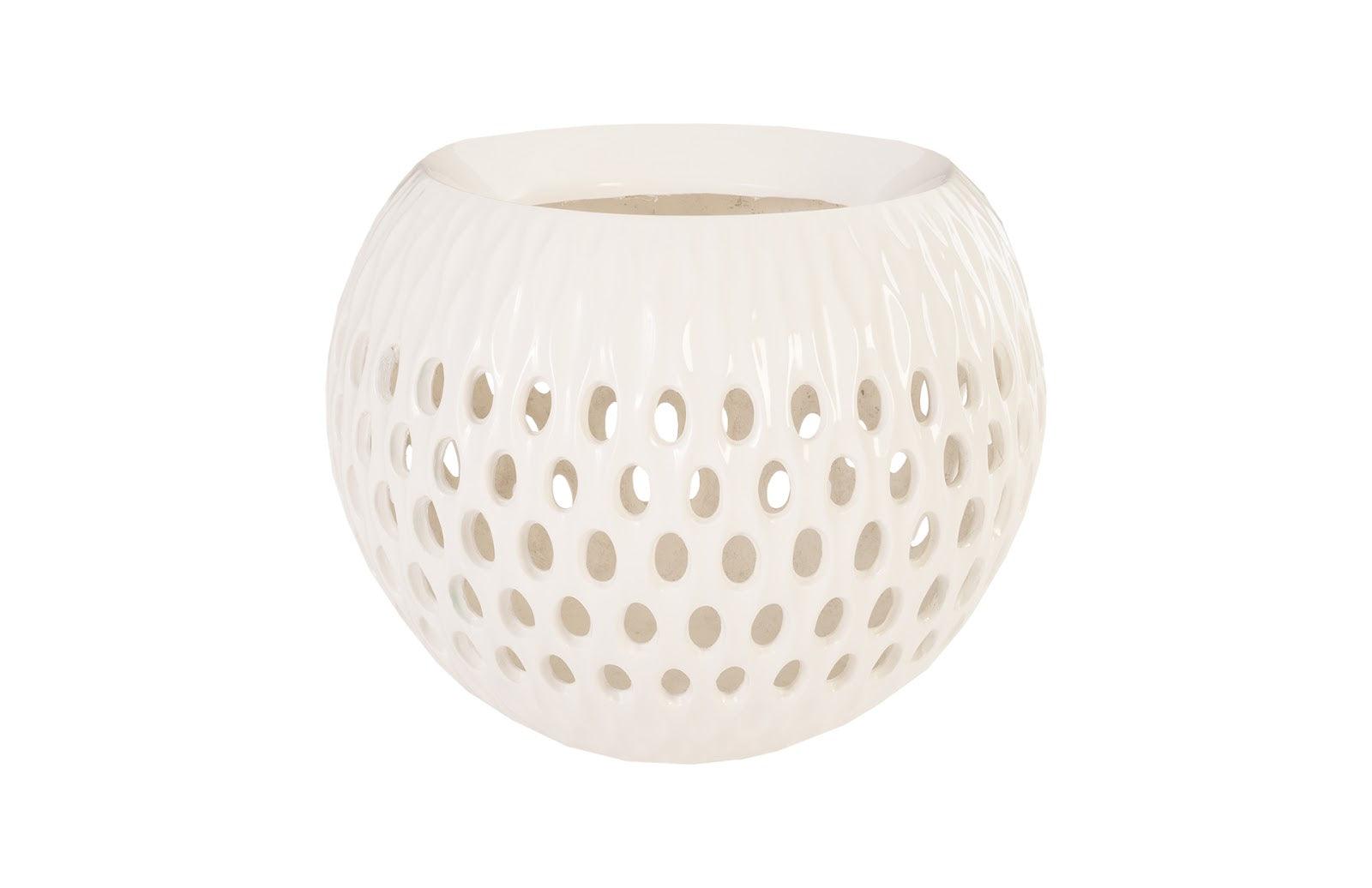 Phillips Collection Breathe Planter, Gel Coat White PLANTERS