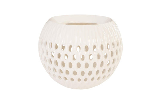 Phillips Collection Breathe Planter, Gel Coat White PLANTERS