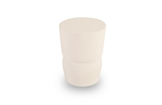 Phillips Collection Carved Stool, Gel Coat White OTTOMANS, POUFS, + STOOLS