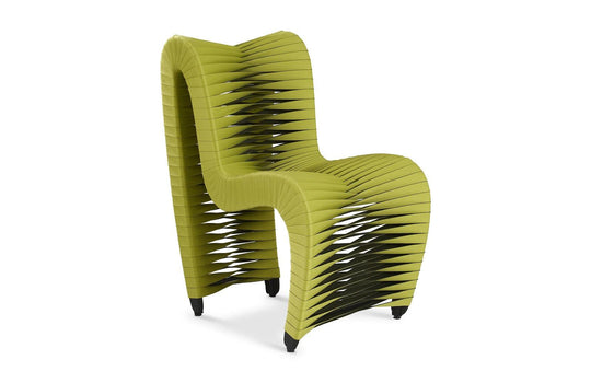 Phillips Collection Seat Belt Dining Chair, Green - Set of 2 DINING CHAIRS