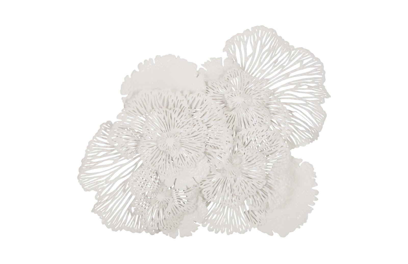 Phillips Collection Flower Wall Art, Large, White, Metal WALL ACCENTS
