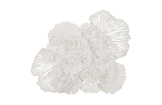 Phillips Collection Flower Wall Art, Large, White, Metal WALL ACCENTS