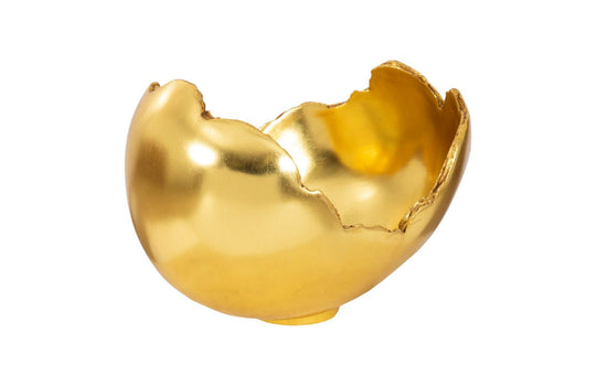 Phillips Collection Burled Bowl, Resin, Gold Leaf Finish DECORATIVE TRAYS, PLATES, + BOWLS
