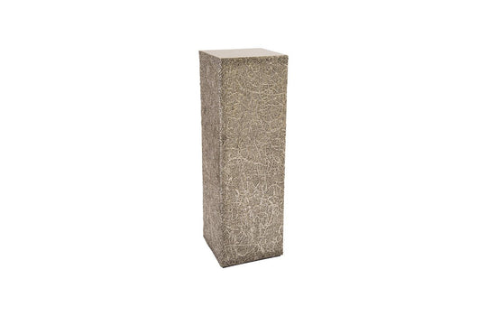 Phillips Collection String Theory Pedestal, Silver Leaf, LG ACCENT TABLES