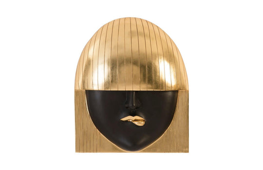 Phillips Collection Fashion Faces Wall Art, Large, Pout, Black and Gold Leaf WALL ACCENTS