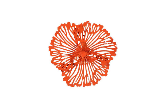 Phillips Collection Flower Wall Art, Extra Small, Coral, Metal WALL ACCENTS