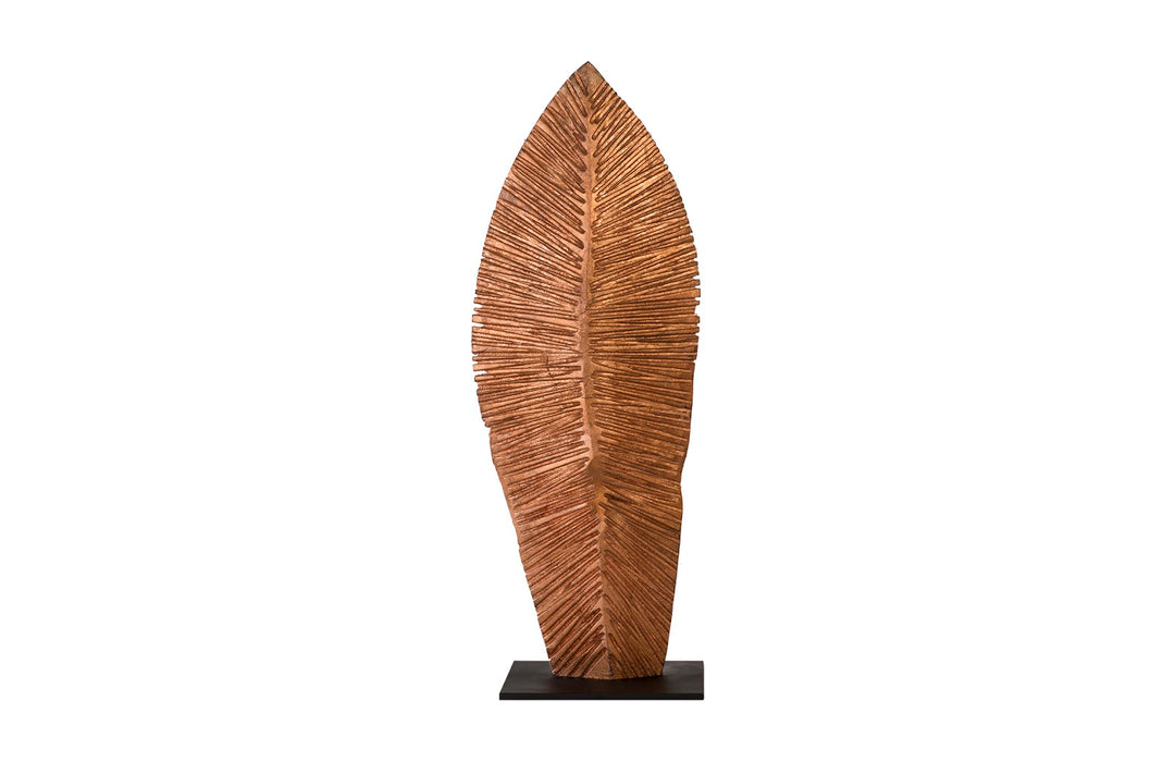 Carved Leaf on Stand, Copper Leaf, SM - Phillips Collection - AmericanHomeFurniture