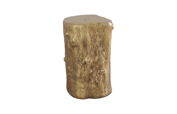 Log Stool, Gold Leaf, SM - Phillips Collection - AmericanHomeFurniture