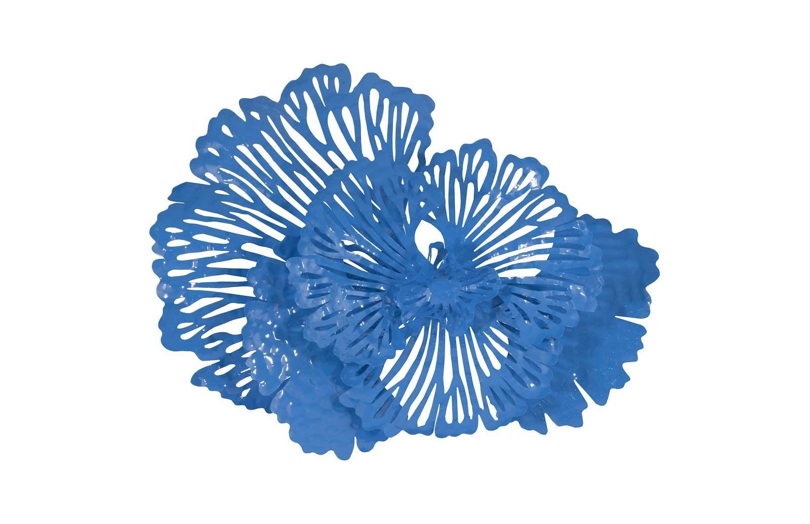 Phillips Collection Flower Wall Art, Small, Blue, Metal WALL ACCENTS