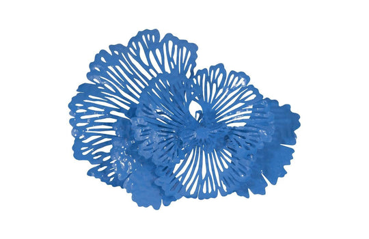 Phillips Collection Flower Wall Art, Small, Blue, Metal WALL ACCENTS