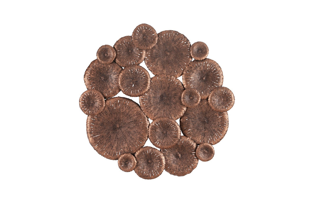 Lotus Collage, Round, Copper/Black - Phillips Collection - AmericanHomeFurniture