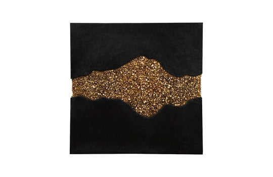 Phillips Collection Geode Texture Panel Black and Gold, Wall Decor WALL ACCENTS