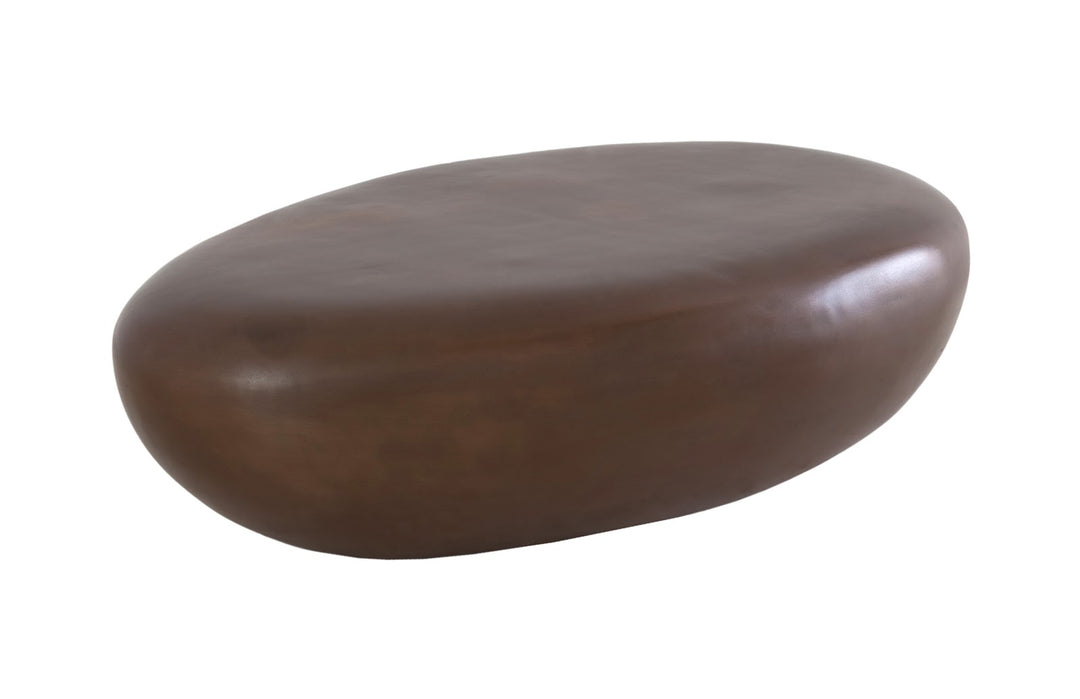 River Stone Coffee Table, Large, Resin, Bronze Finish - Phillips Collection - AmericanHomeFurniture