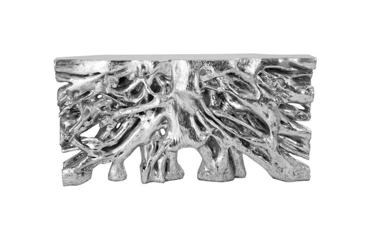 Phillips Collection Square Root Console Table, Silver Leaf CONSOLE TABLES