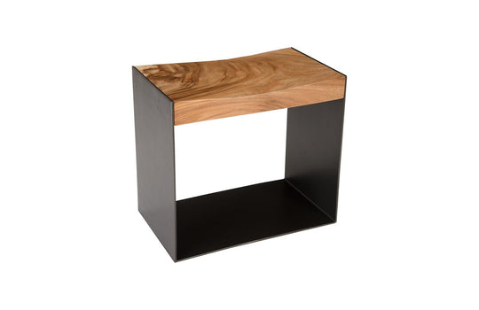 Phillips Collection Iron Frame Stool, Natural OTTOMANS, POUFS, + STOOLS