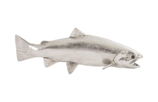 Phillips Collection Rainbow Trout Fish, Resin, Silver Leaf WALL ACCENTS