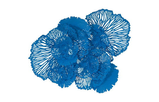 Phillips Collection Flower Wall Art, Large, Blue, Metal WALL ACCENTS