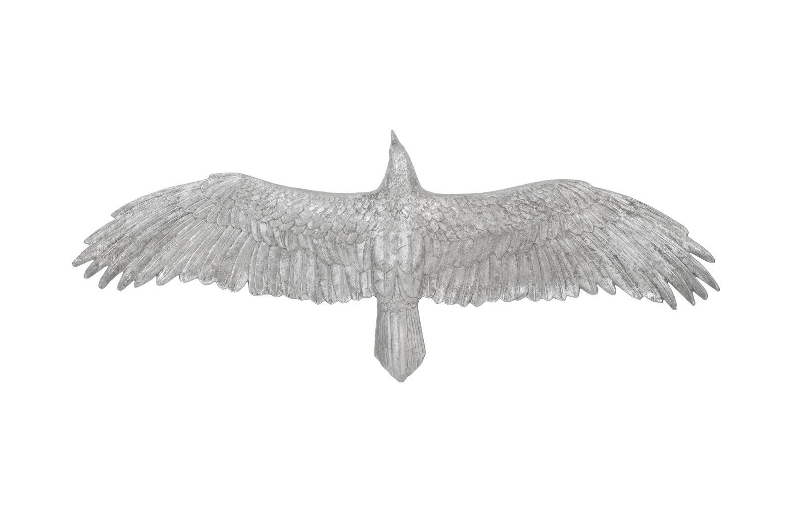 Phillips Collection Soaring Eagle Wall Art, Resin, Silver Leaf, LG WALL ACCENTS