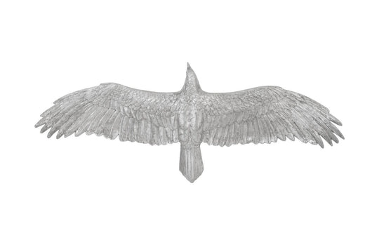 Phillips Collection Soaring Eagle Wall Art, Resin, Silver Leaf, LG WALL ACCENTS