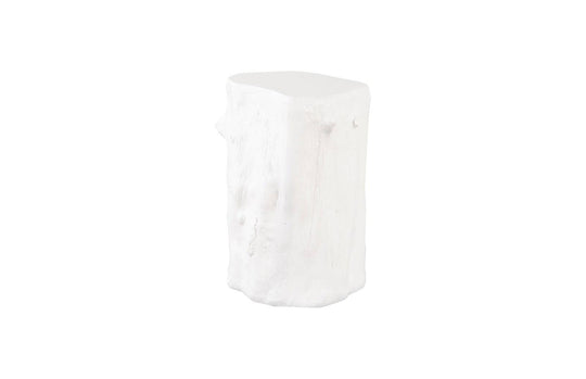 Phillips Collection Log Stool, Gel Coat White, SM OTTOMANS, POUFS, + STOOLS