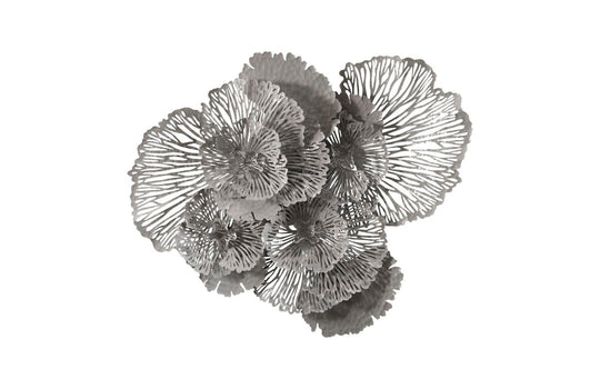 Phillips Collection Flower Wall Art, Large, Gray, Metal WALL ACCENTS