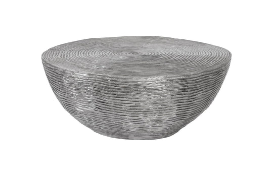 Phillips Collection Ripple Coffee Table, Black/Silver, Aluminum COFFEE TABLES