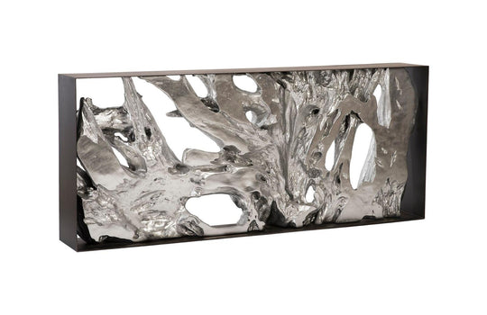 Phillips Collection Cast Root Console Table, Iron Frame, Resin, Silver Leaf CONSOLE TABLES