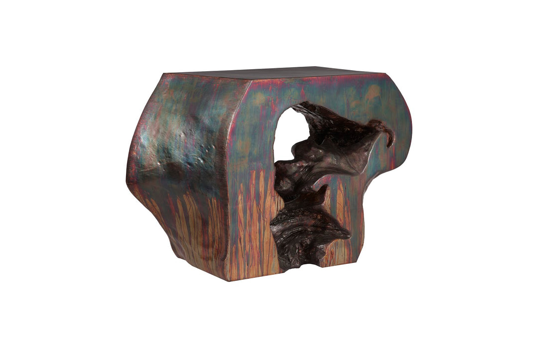 Plateada Hollow Console, Copper Patina Finish - Phillips Collection - AmericanHomeFurniture