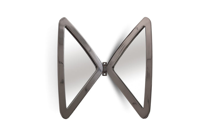 Butterfly Mirror, Plated Black Nickel - AmericanHomeFurniture