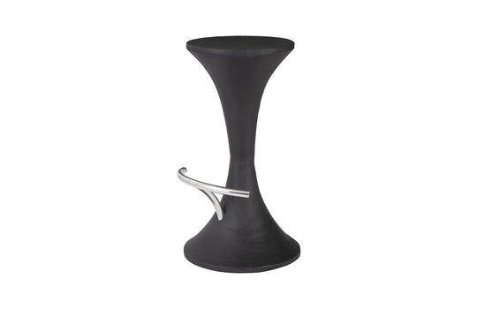 Phillips Collection Marley Bar Stool, Burnt, Stainless Steel Foot Rest BAR STOOLS + COUNTER STOOLS