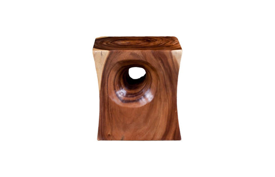 Phillips Collection Peek a Boo Side Table, Chamcha Wood, Natural ACCENT TABLES