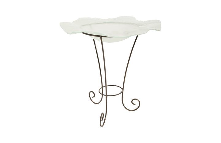 Frosted Glass Bowl on Stand, SM - Phillips Collection - AmericanHomeFurniture