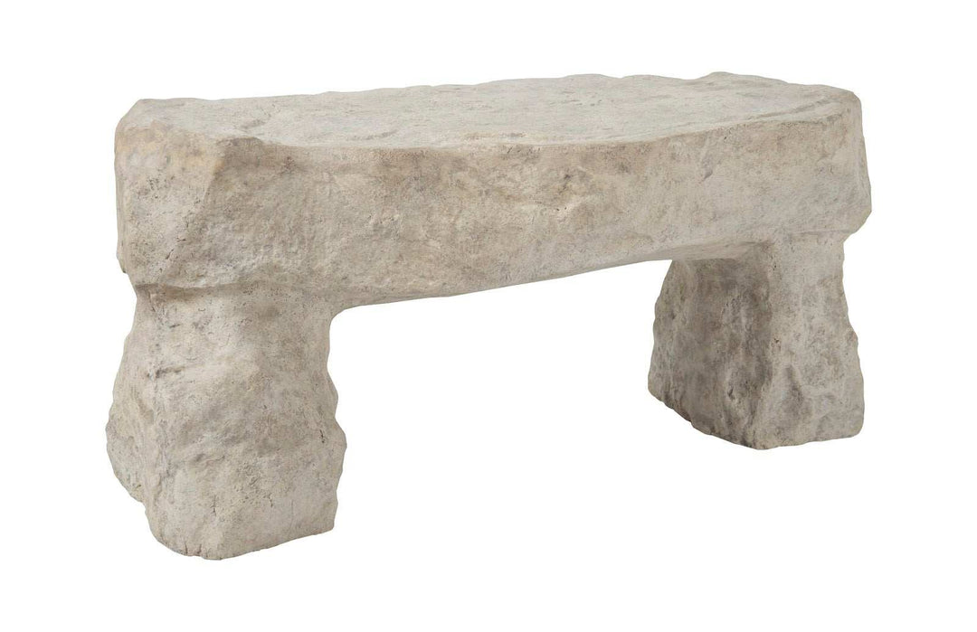 Cast Stone Bench, Roman Stone - Phillips Collection - AmericanHomeFurniture