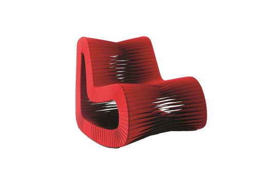 Phillips Collection Seat Belt Rocking Chair, Red ACCENT + LOUNGE CHAIRS