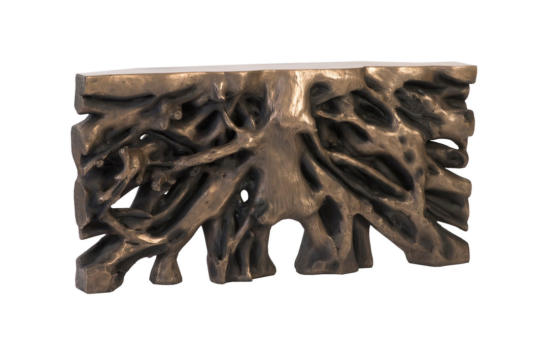 Square Root Console Table, Resin, Antique Bronze Finish - Phillips Collection - AmericanHomeFurniture