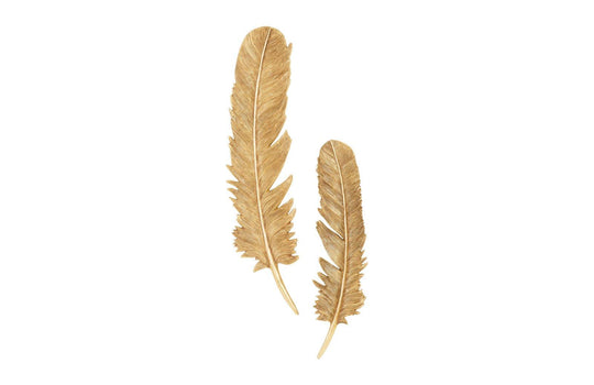 Phillips Collection Feathers Wall Art, Large, Gold Leaf, Set of 2 WALL ACCENTS