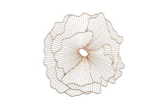 Phillips Collection Poppy Flower Wall Art, Copper, SM WALL ACCENTS