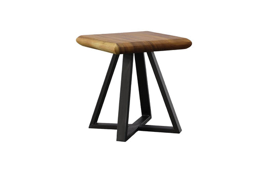 Phillips Collection Trapezium Side Table, Black Base OTTOMANS, POUFS, + STOOLS