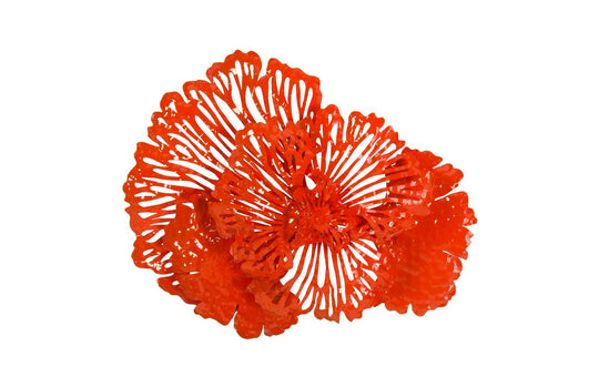 Phillips Collection Flower Wall Art, Small, Coral, Metal WALL ACCENTS