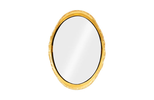 Phillips Collection Broken Egg Mirror, White and Gold Leaf WALL MIRRORS