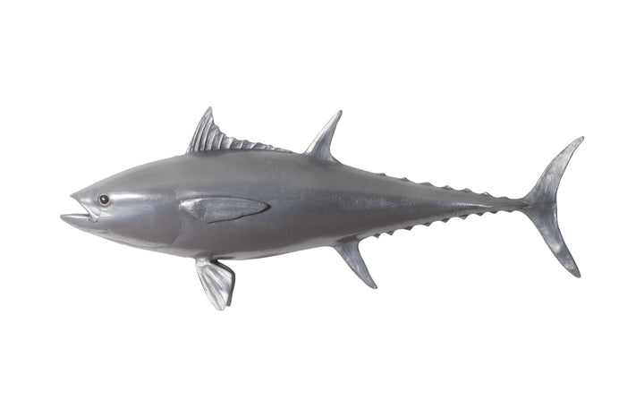 Bluefin Tuna Fish Wall Sculpture, Resin, Polished Aluminum Finish - Phillips Collection - AmericanHomeFurniture