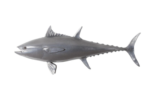 Phillips Collection Bluefin Tuna Fish Wall Sculpture, Resin, Polished Aluminum Finish WALL ACCENTS
