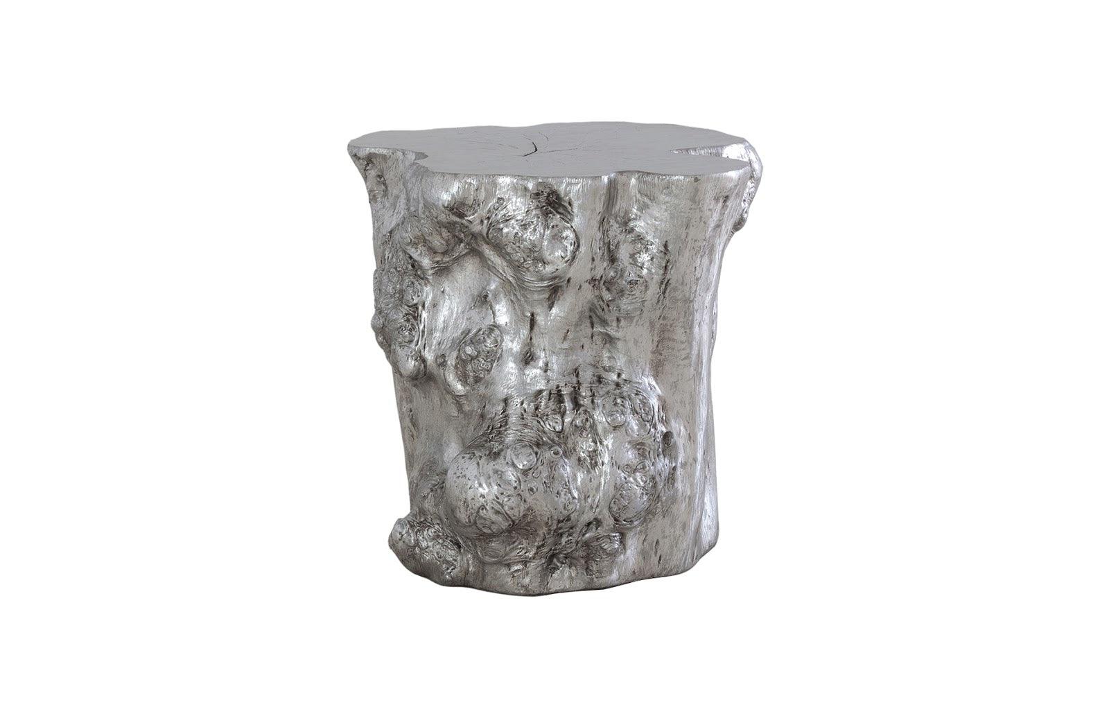 Phillips Collection Log Side Table, Silver Leaf ACCENT TABLES