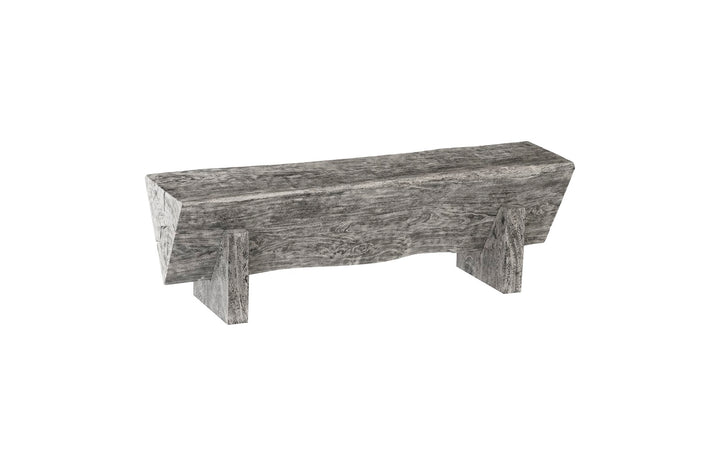 Triangle Bench, Gray Stone - Phillips Collection - AmericanHomeFurniture