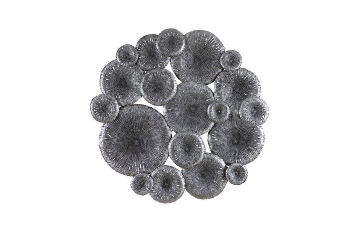 Lotus Collage, Round, Metal, Silver/Black - Phillips Collection - AmericanHomeFurniture