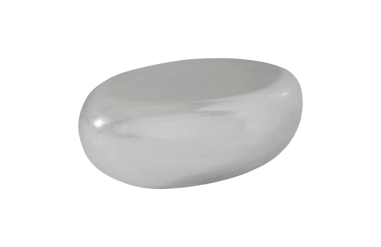 Phillips Collection River Stone Coffee Table, Small, Silver Leaf COFFEE TABLES